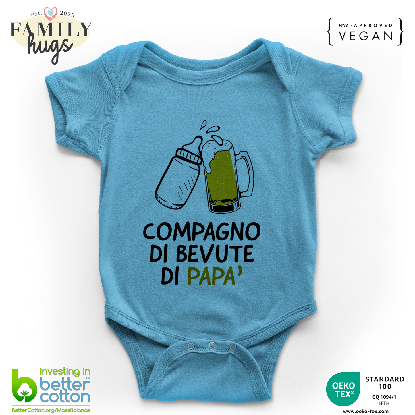 body neonato - compagno di bevute di papa