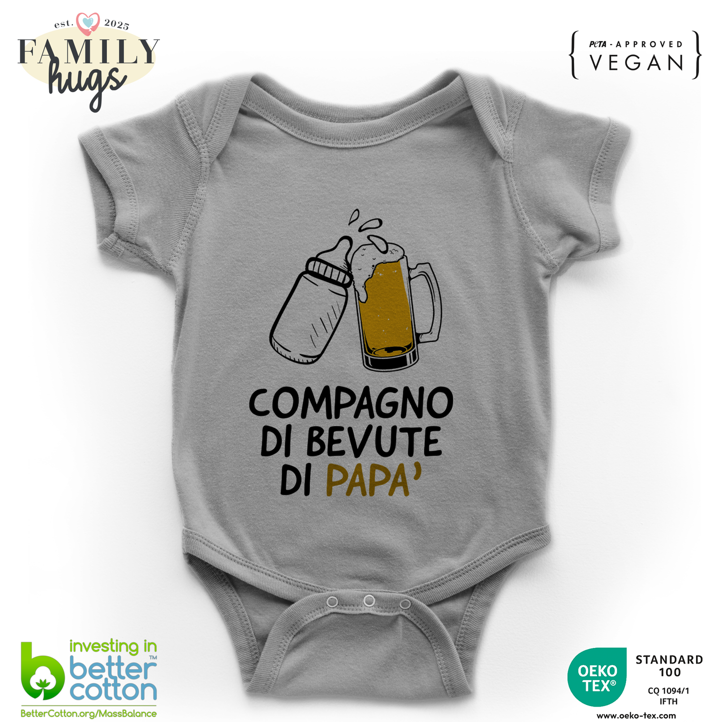 body neonato - compagno di bevute di papa