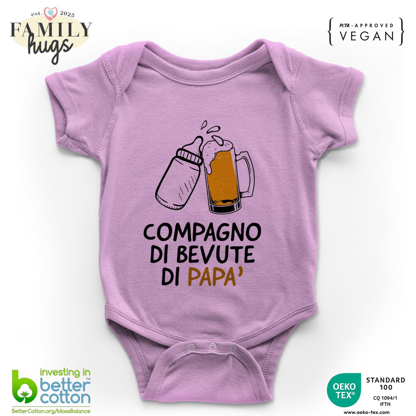 body neonato - compagno di bevute di papa