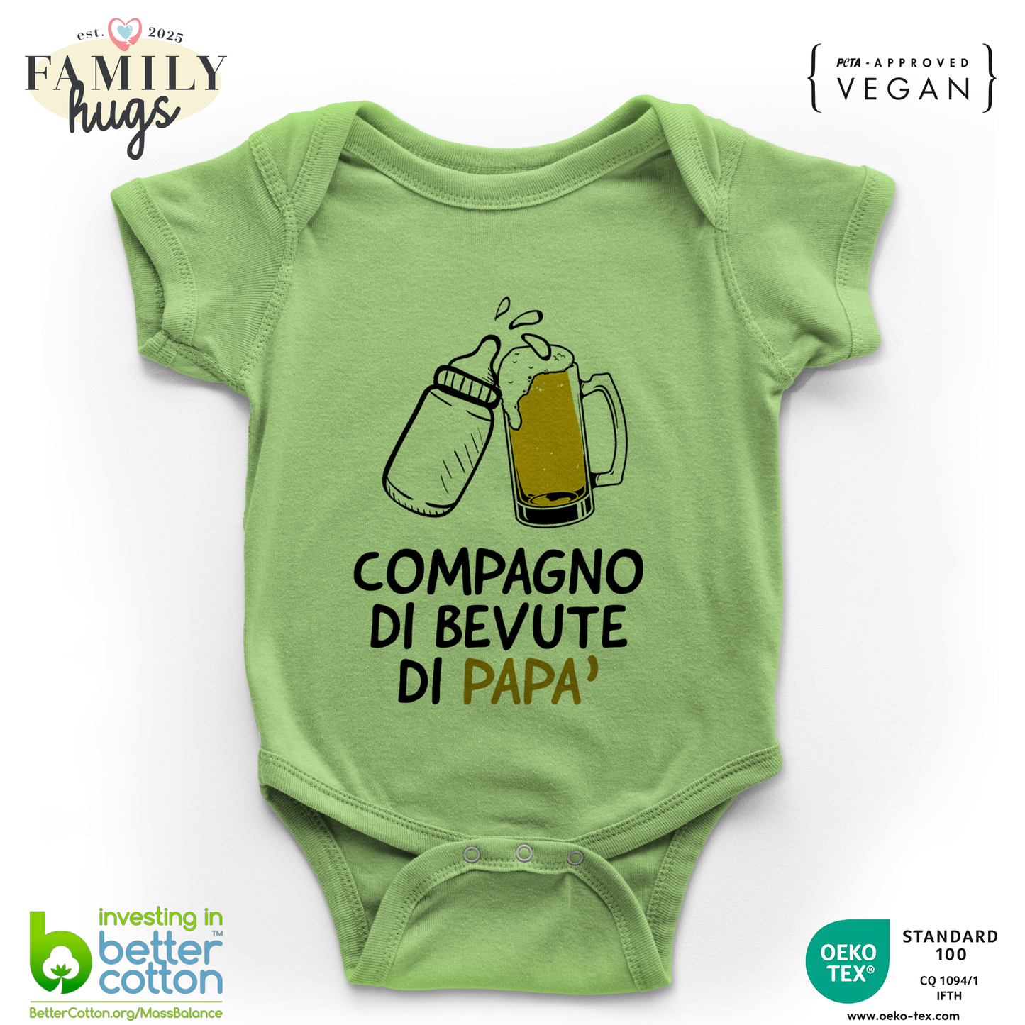 body neonato - compagno di bevute di papa