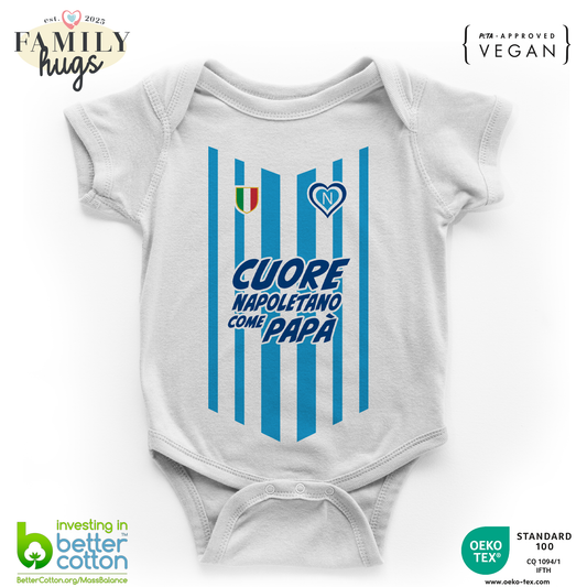 body neonato -cuore napoletano come papa