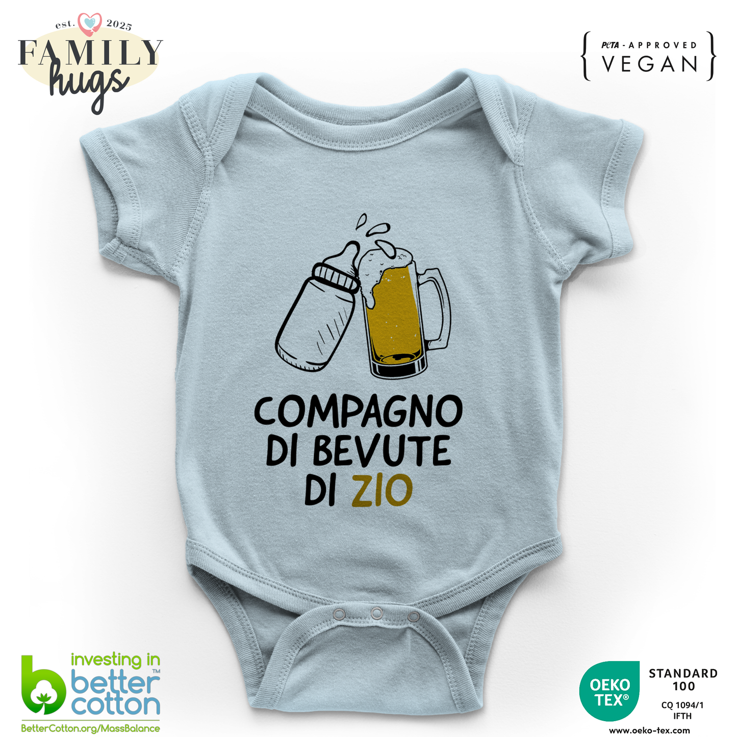 body neonato - compagno di bevute di zio