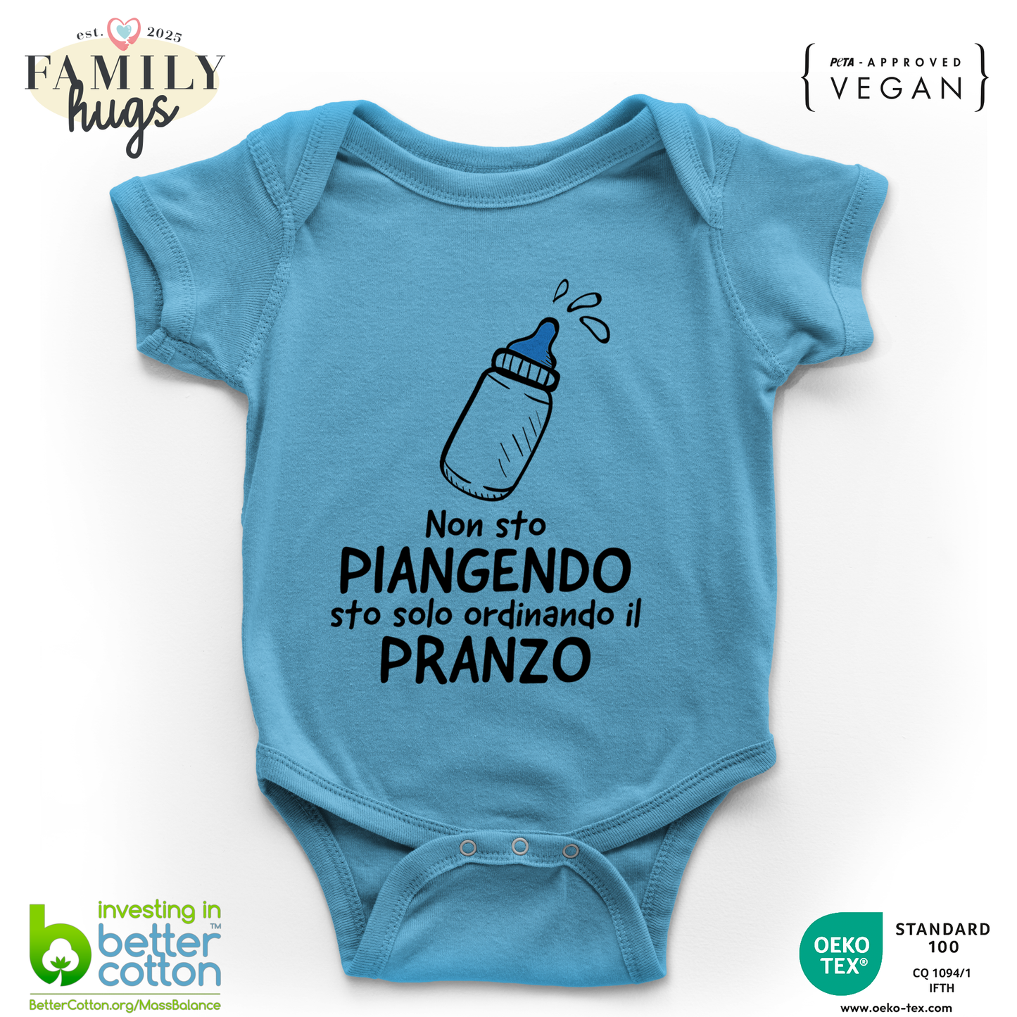 body neonato -non sto piangendo sto solo ordinando il pranzo banbino
