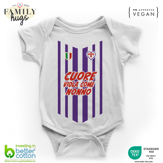 body neonato -cuore viola come nonno