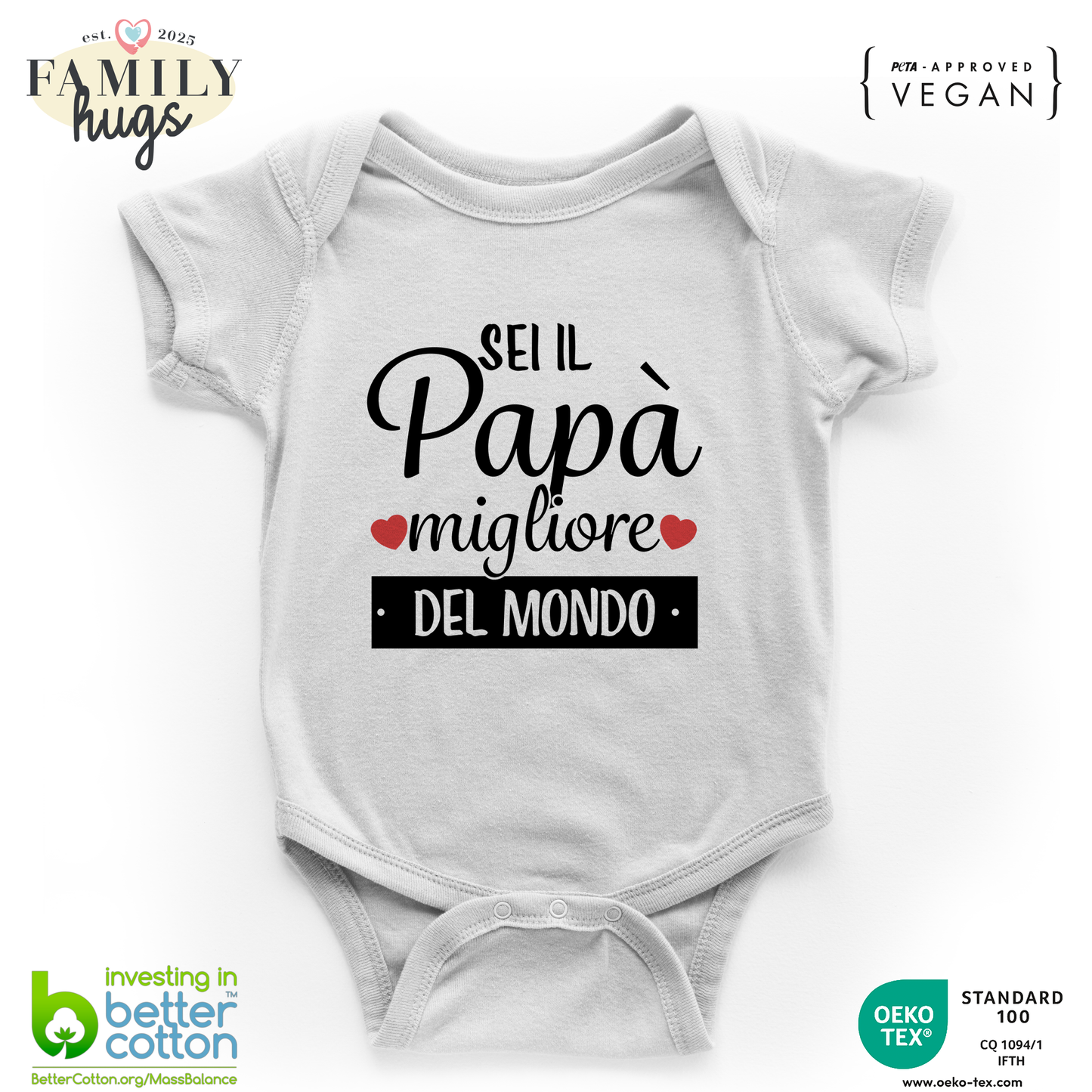 body neonato -sei il papa migliore del mondo