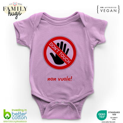 body neonato -dont touch nonno non vuole