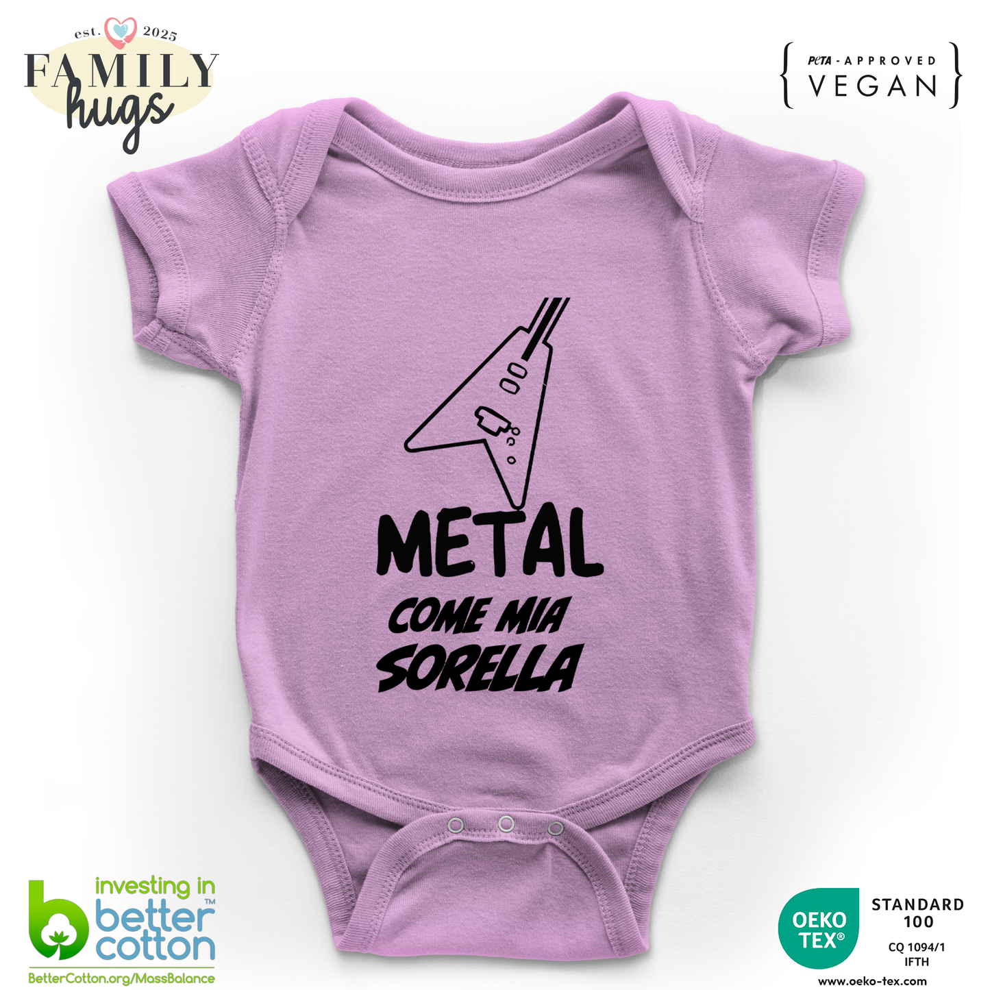 body neonato -metal come mia sorella