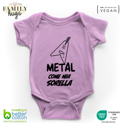 body neonato -metal come mia sorella