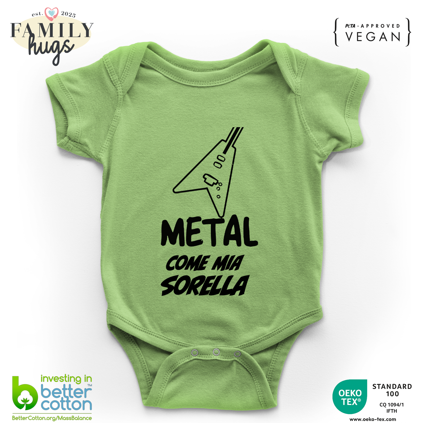 body neonato -metal come mia sorella