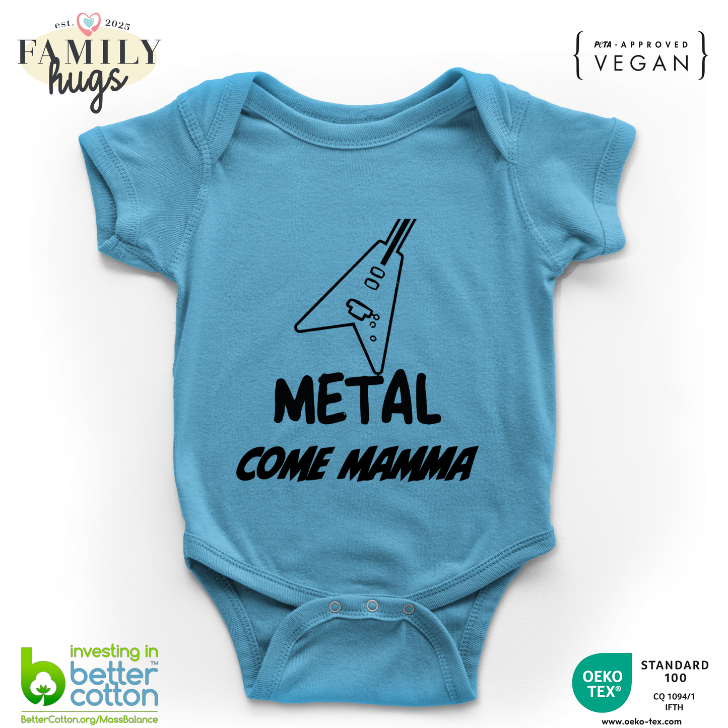 body neonato -metal come mamma