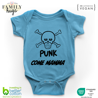 body neonato -punk baby scheletro come mamma