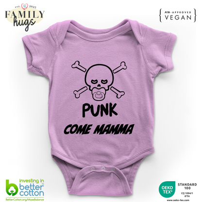 body neonato -punk baby scheletro come mamma