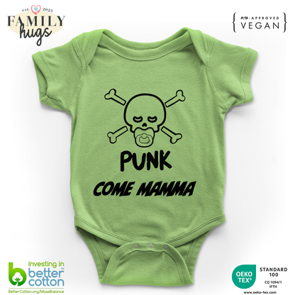 body neonato -punk baby scheletro come mamma