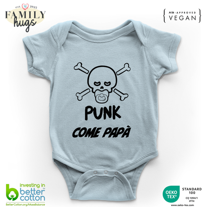 body neonato -punk baby scheletro come mio padre