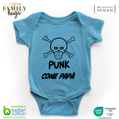 body neonato -punk baby scheletro come mio padre