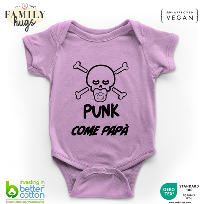 body neonato -punk baby scheletro come mio padre