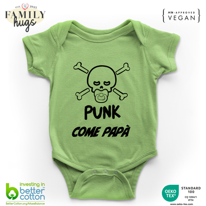 body neonato -punk baby scheletro come mio padre
