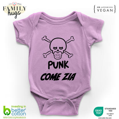 body neonato -punk baby scheletro come zia