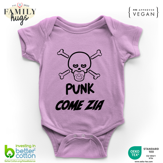 body neonato -punk baby scheletro come zia