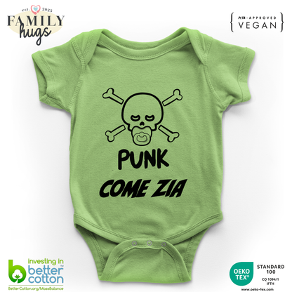 body neonato -punk baby scheletro come zia