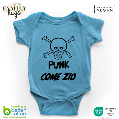 body neonato -punk baby scheletro come zio