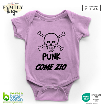 body neonato -punk baby scheletro come zio