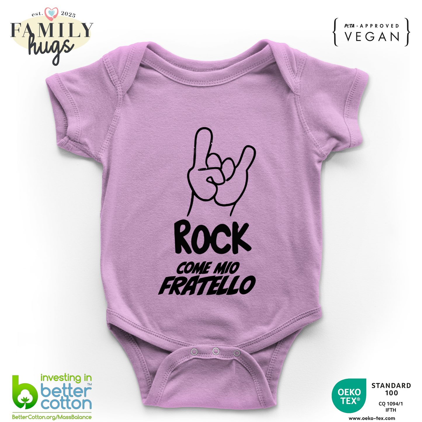 body neonato -rock corna come mio fratello