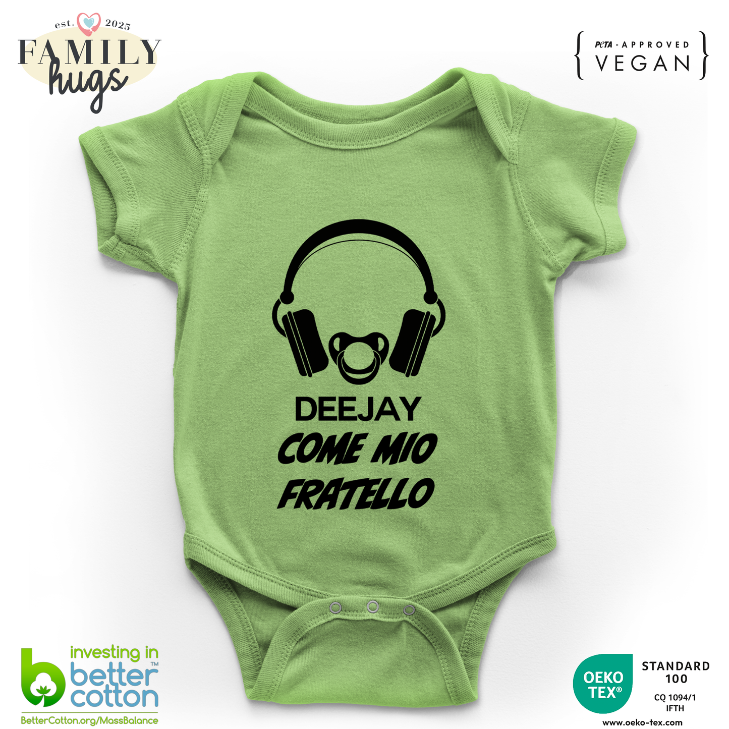 body neonato -deejay dj come fratello