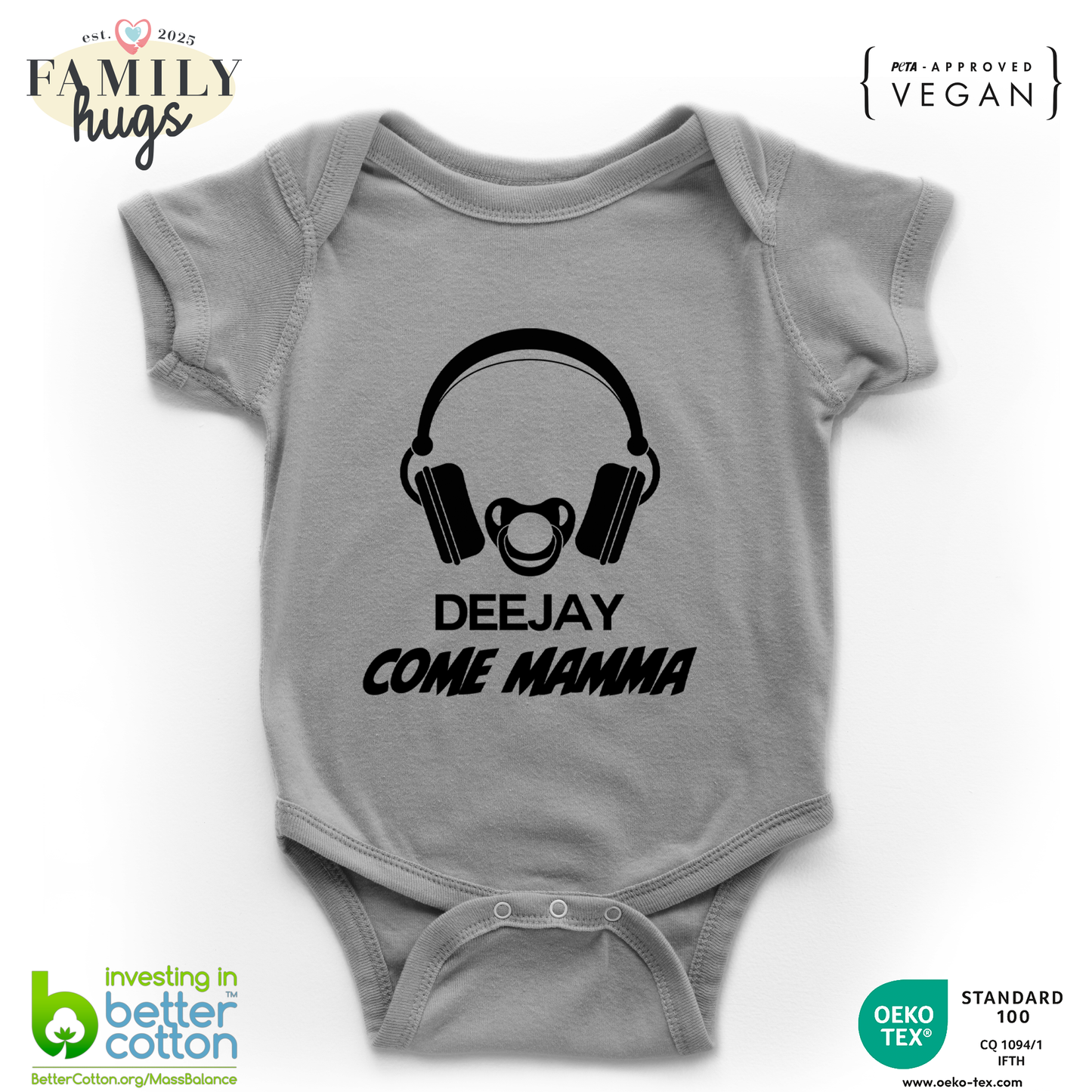 body neonato -deejay dj come mamma