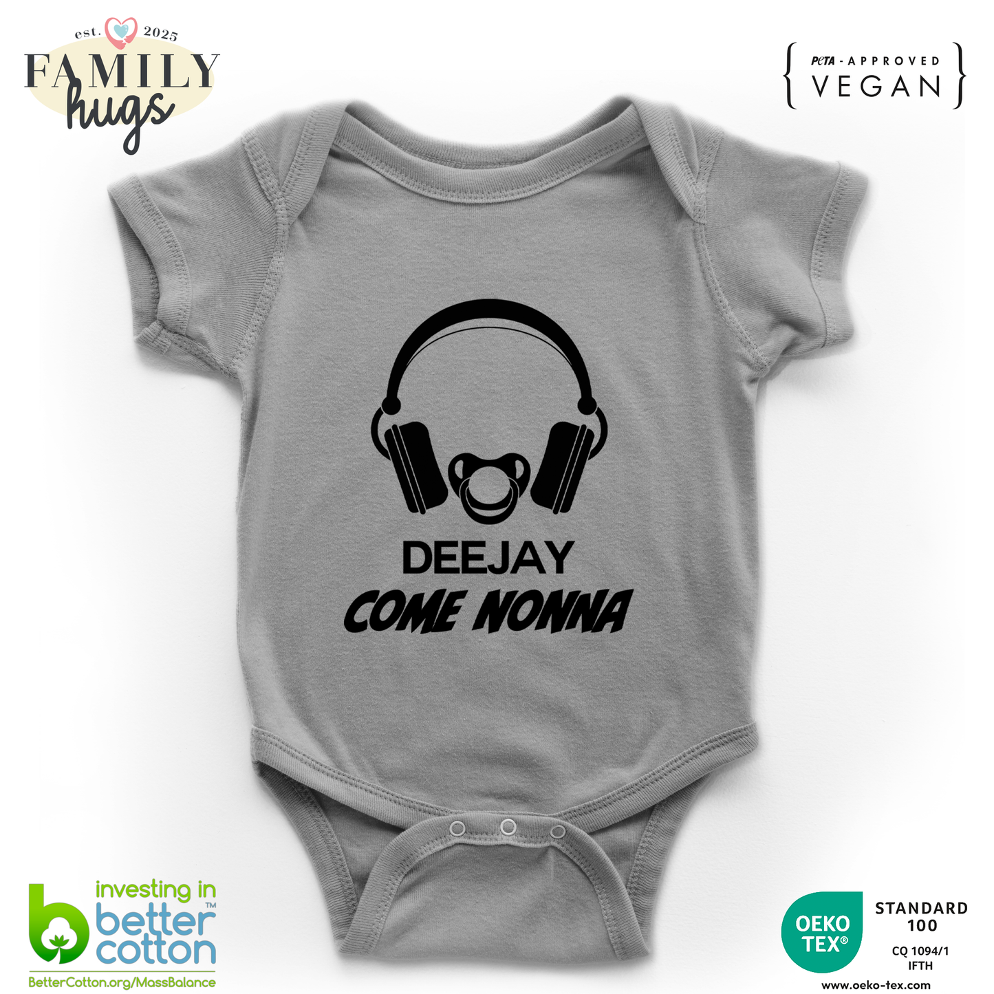 body neonato -deejay dj come nonna