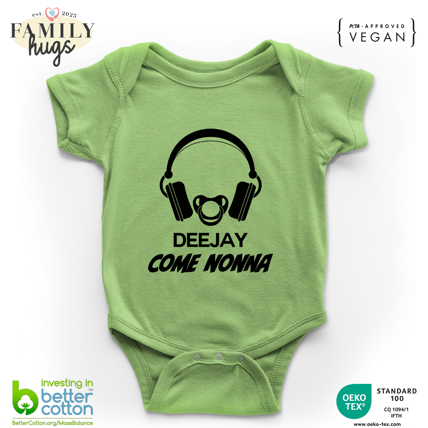 body neonato -deejay dj come nonna