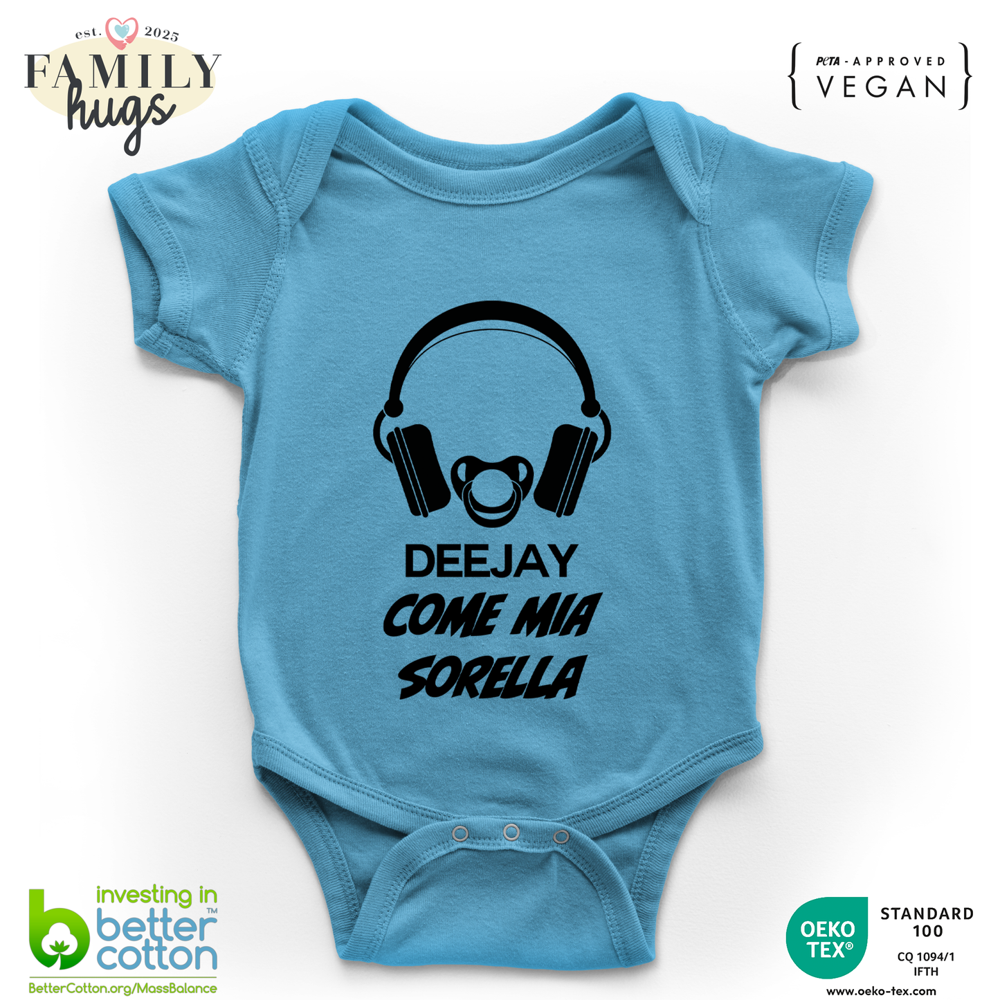 body neonato -deejay dj come sorella