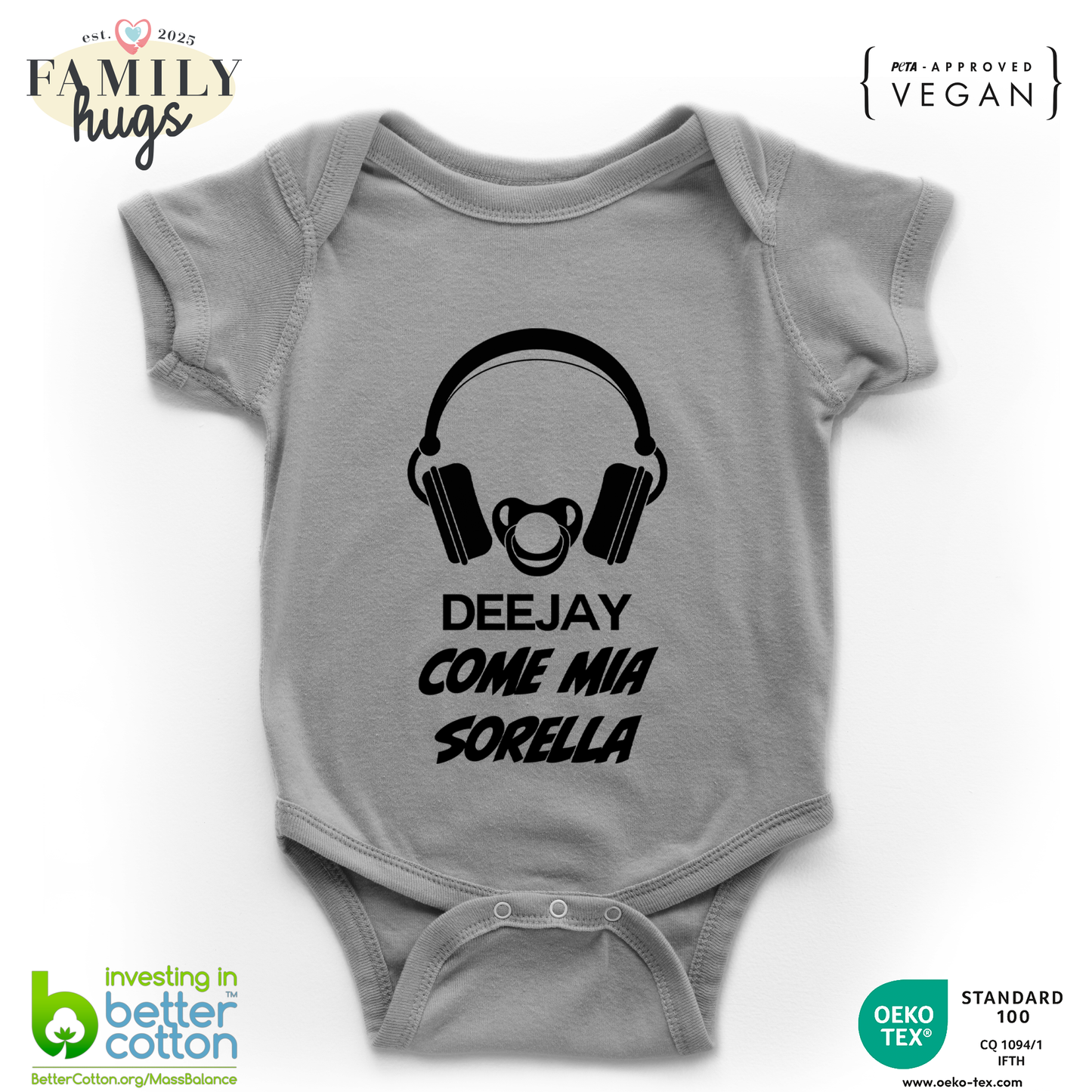 body neonato -deejay dj come sorella