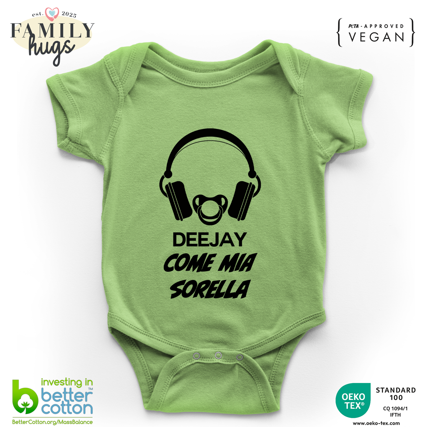 body neonato -deejay dj come sorella