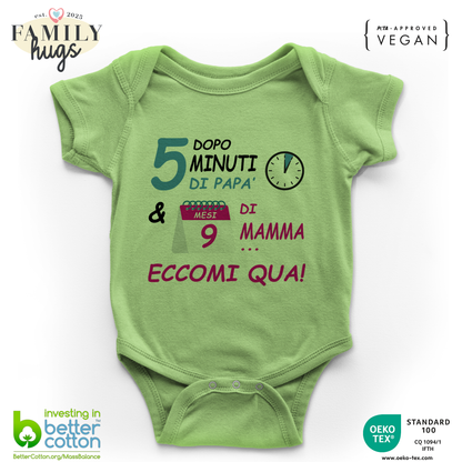 body neonato -dopo 5 m di papa e 9 mesi di mamma eccomi qua