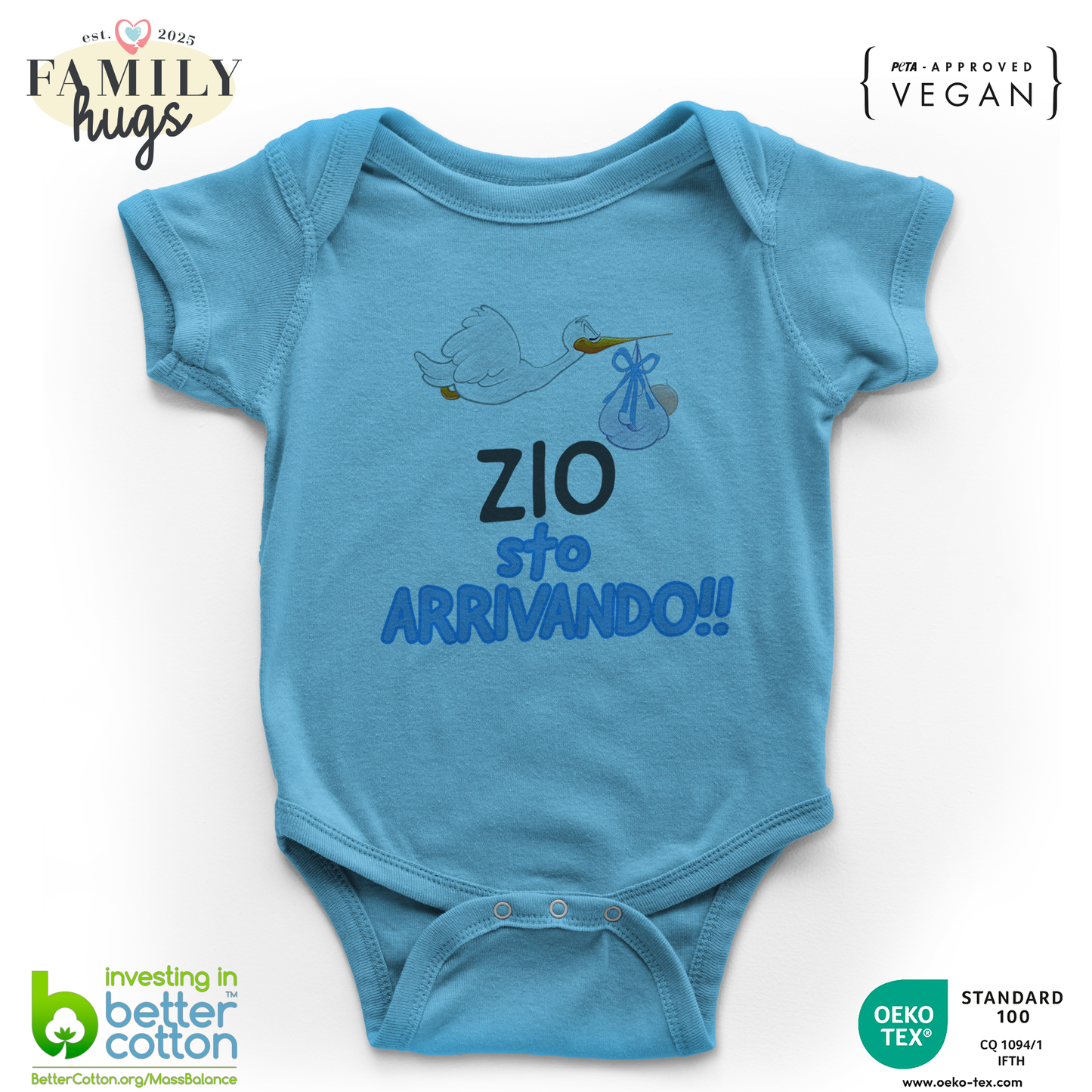 body neonato - zio sto arrivando bambino