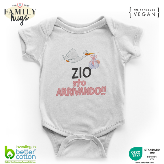body neonato - zio sto arrivando bambina