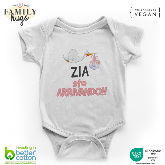 body neonato - zia sto arrivando bambina