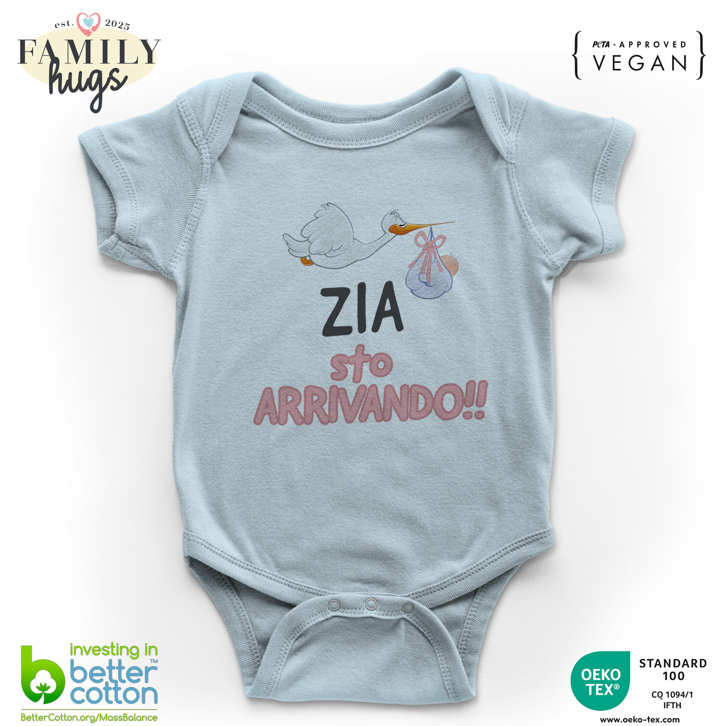 body neonato - zia sto arrivando bambina