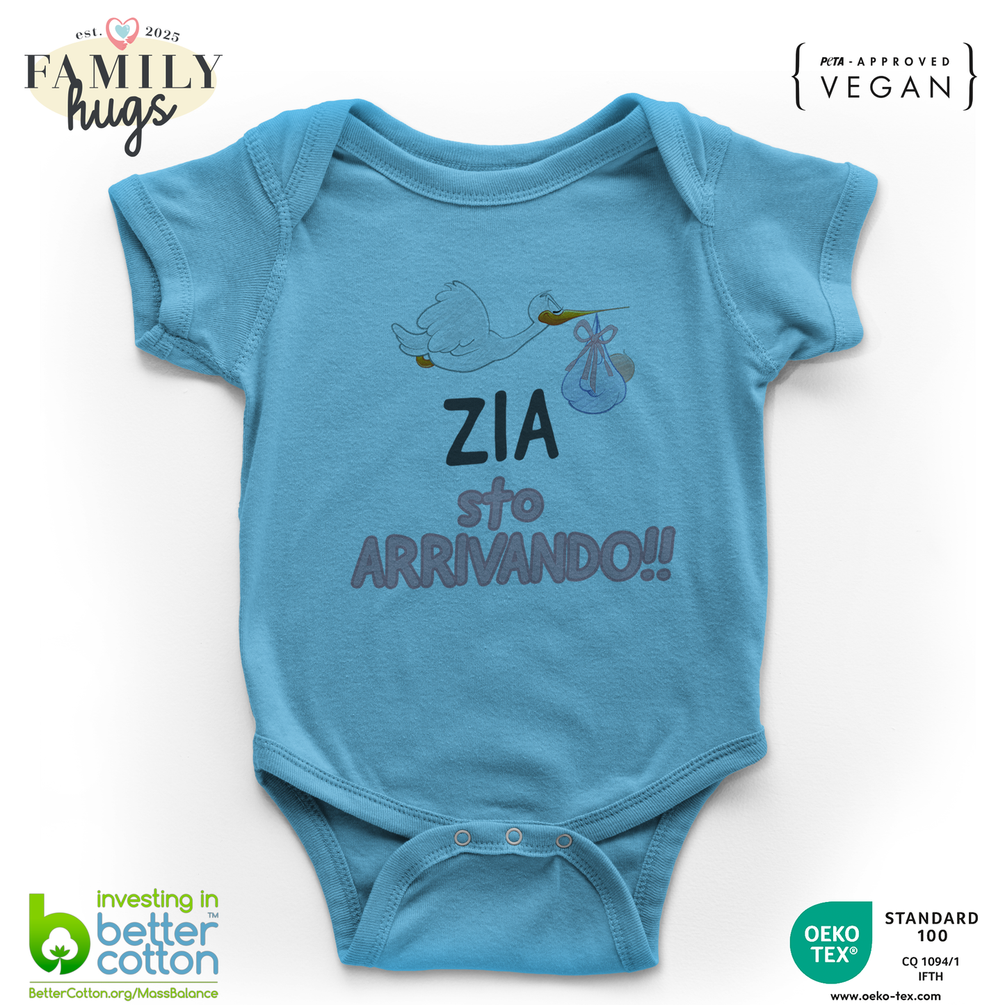 body neonato - zia sto arrivando bambina