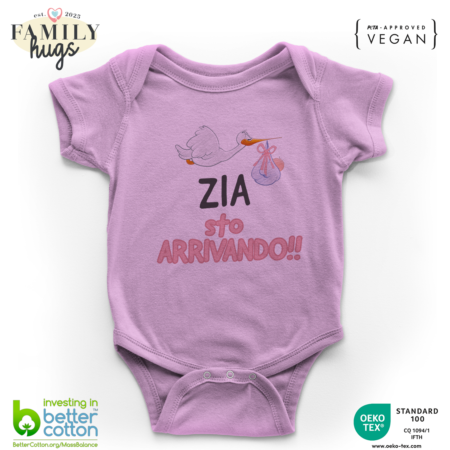 body neonato - zia sto arrivando bambina
