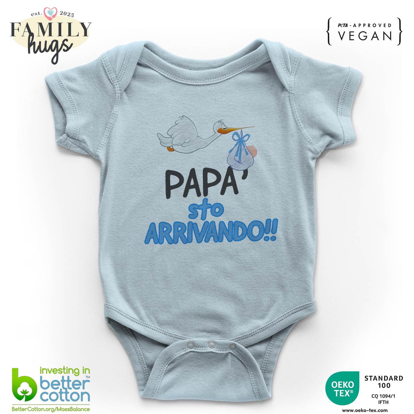 body neonato - papa sto arrivando bambino