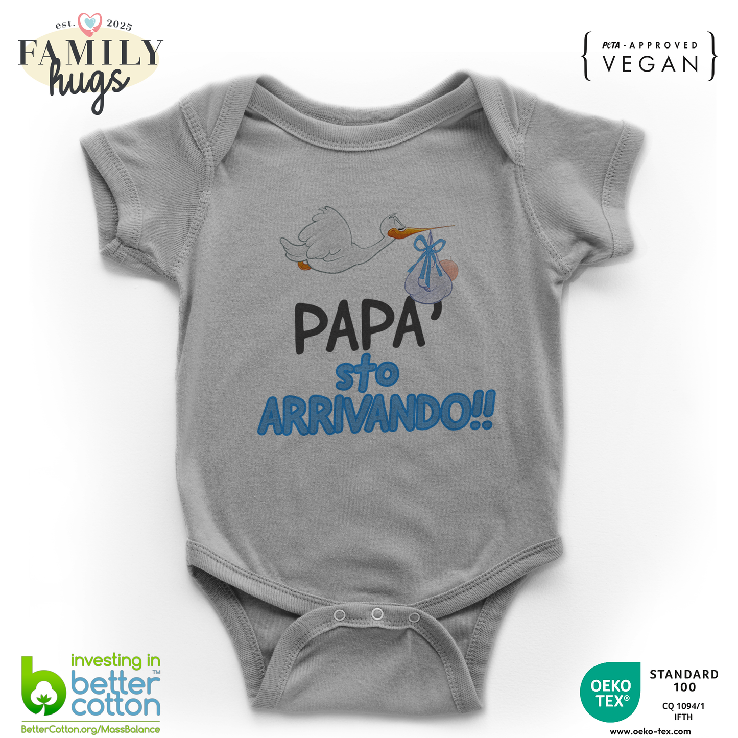 body neonato - papa sto arrivando bambino