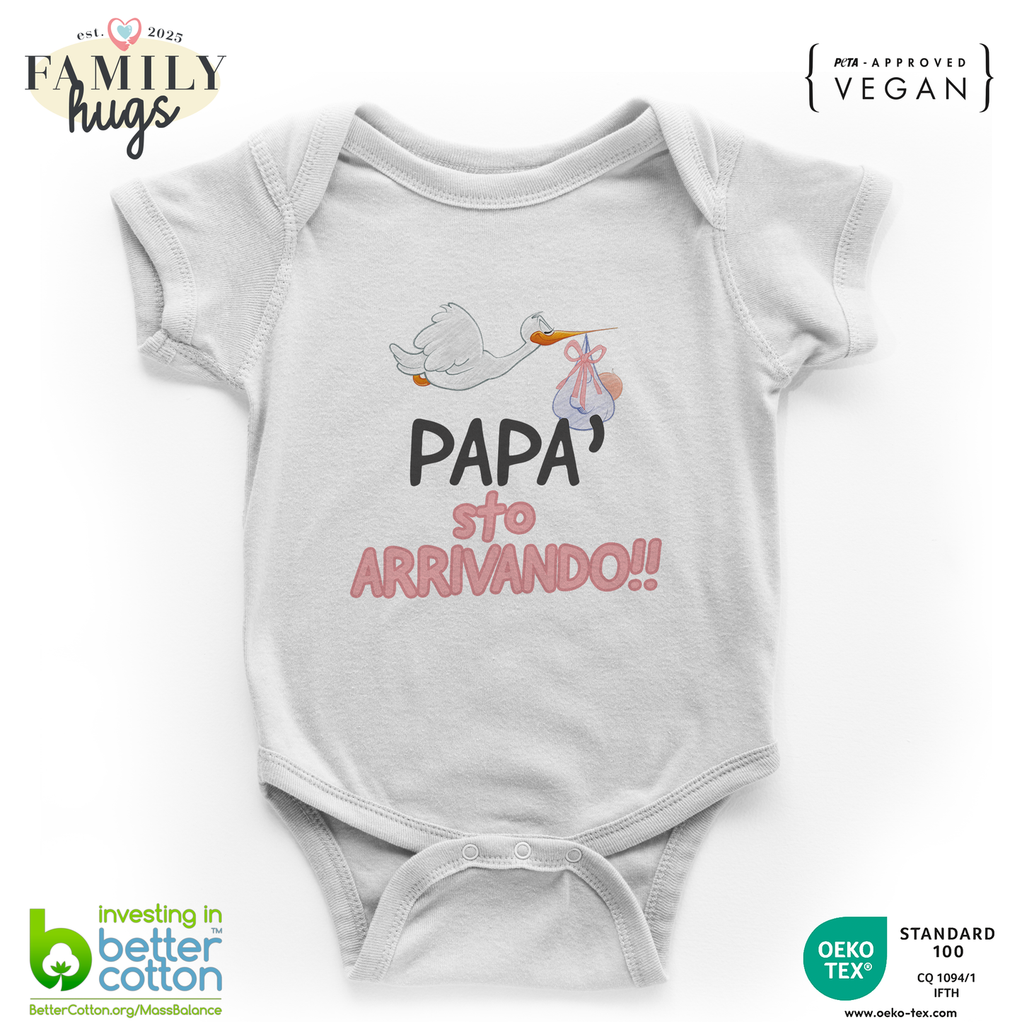 body neonato - papa sto arrivando bambina
