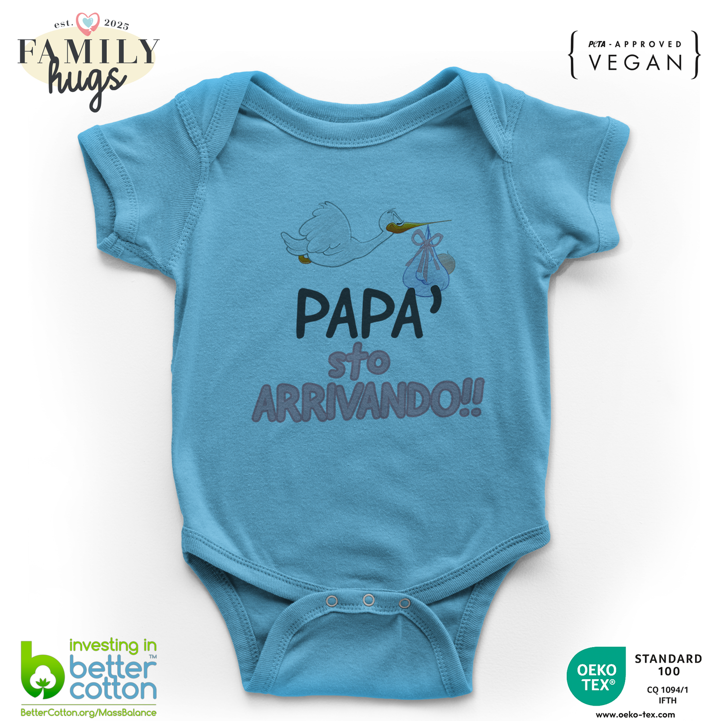 body neonato - papa sto arrivando bambina