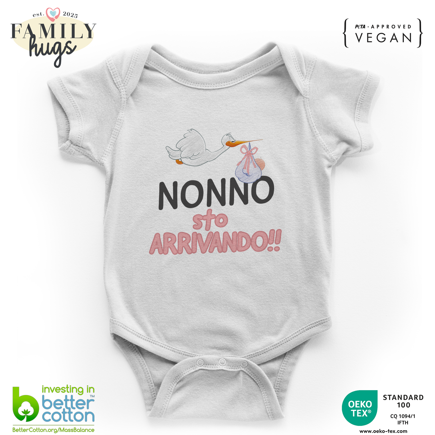 body neonato - nonno sto arrivando bambina