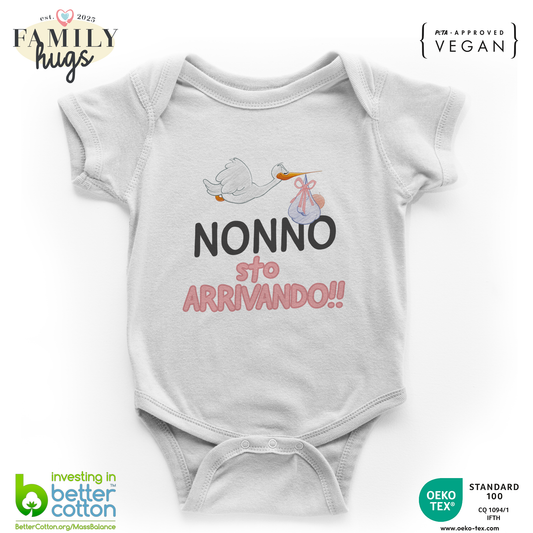 body neonato - nonno sto arrivando bambina