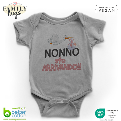body neonato - nonno sto arrivando bambina