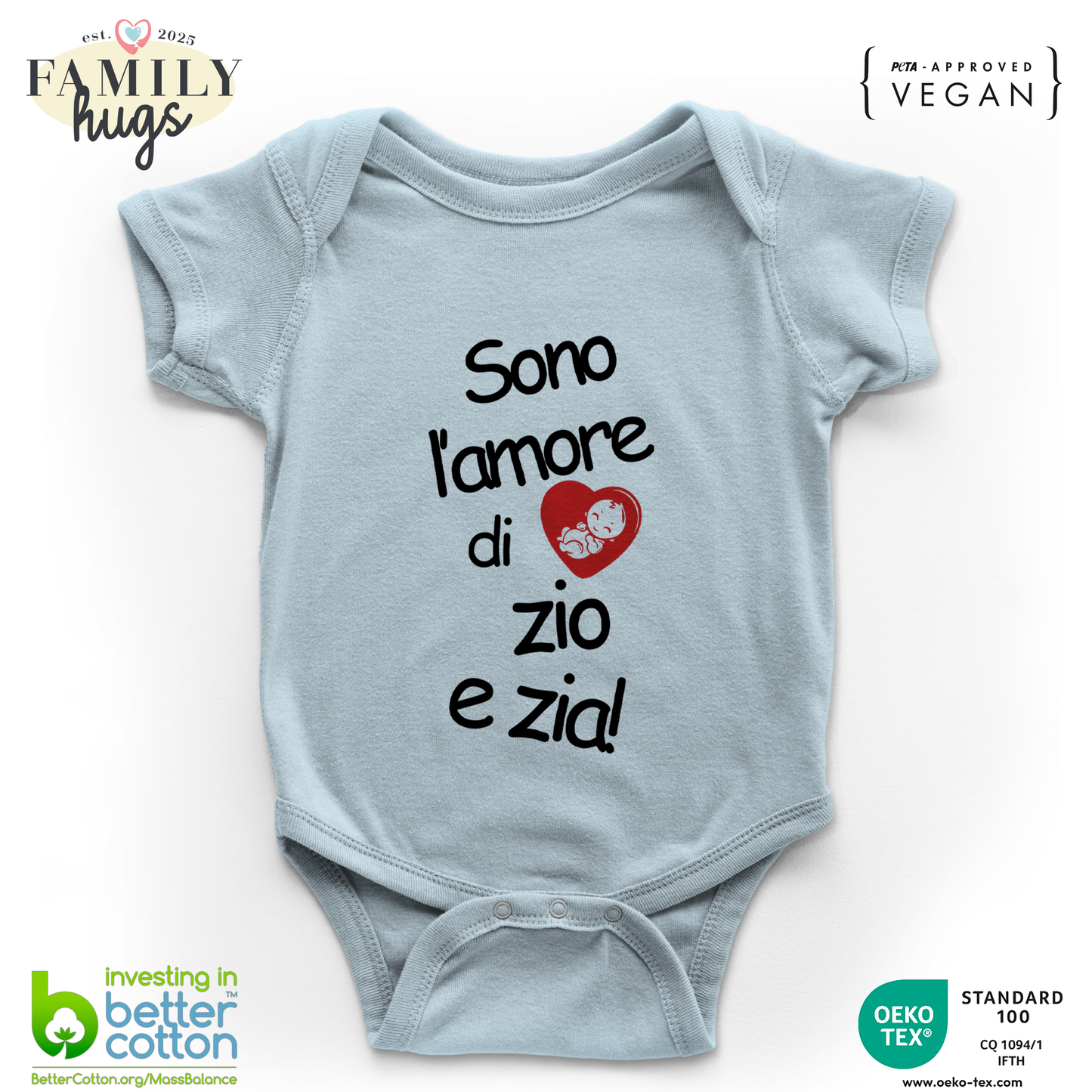 body neonato -solo l amore di zio e zia