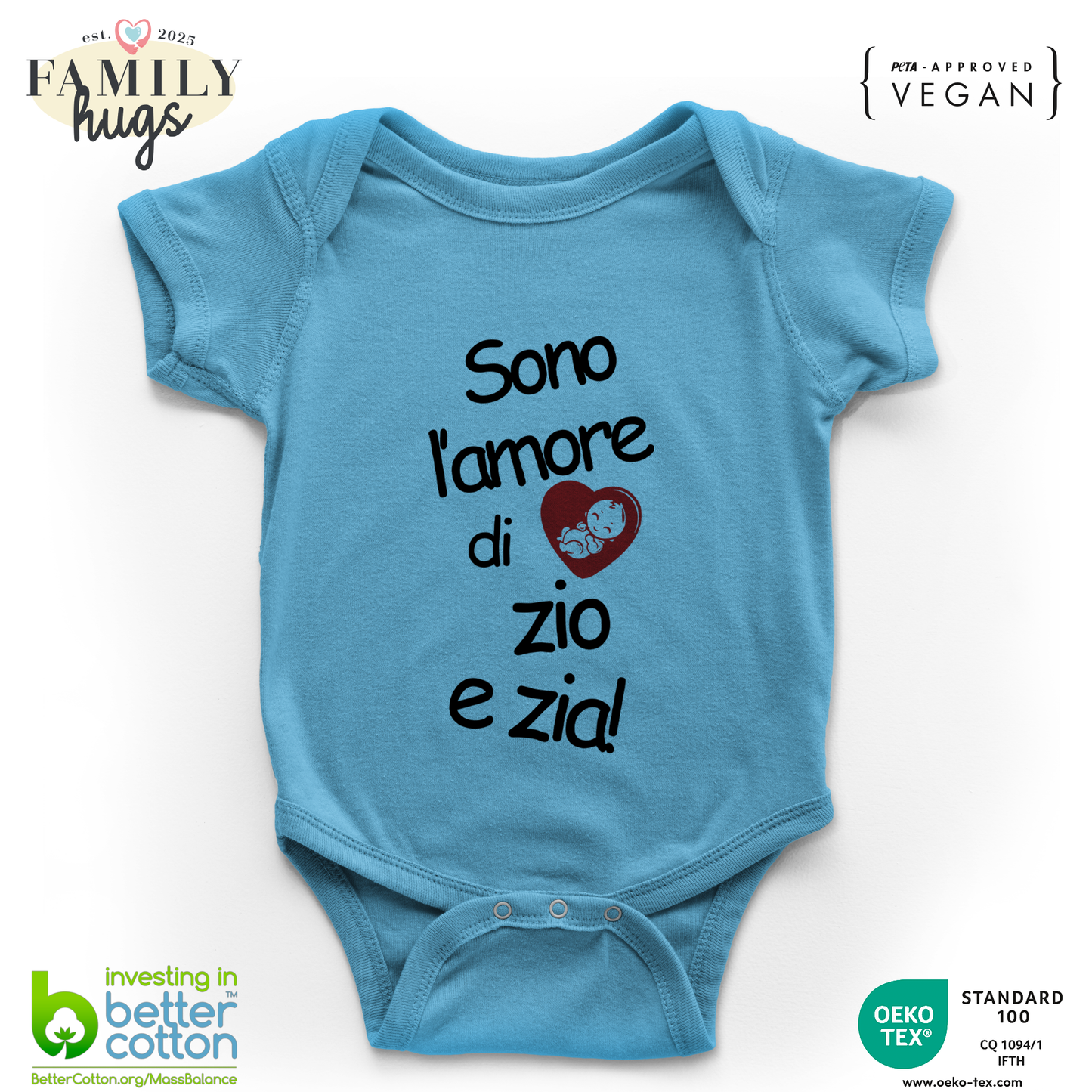 body neonato -solo l amore di zio e zia
